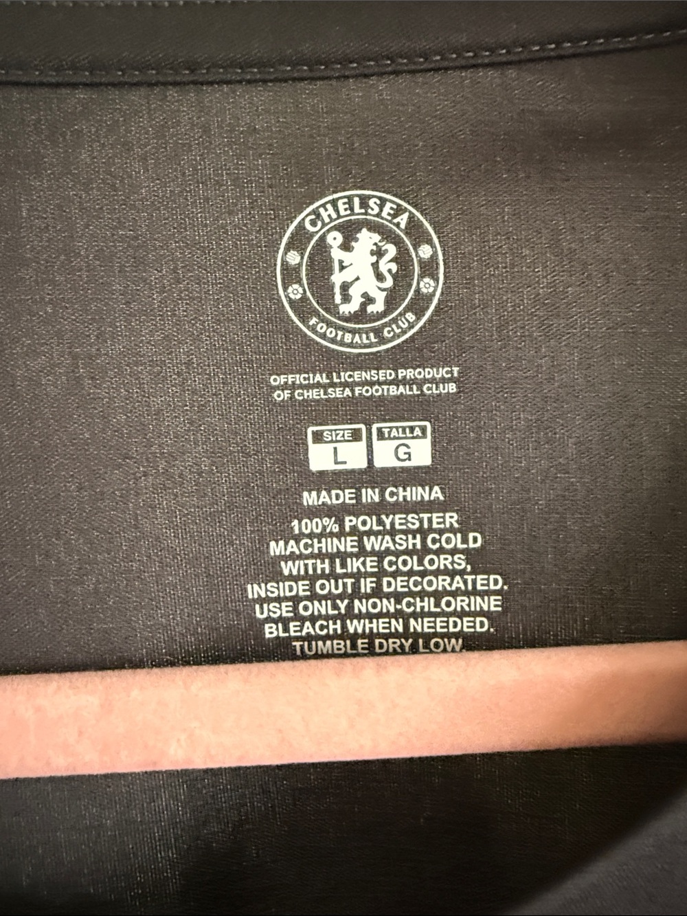Chelsea FC Men’s Gray Vertical-Stripe Short-Sleeve Jersey - Club Graphic - Picture 2 of 3